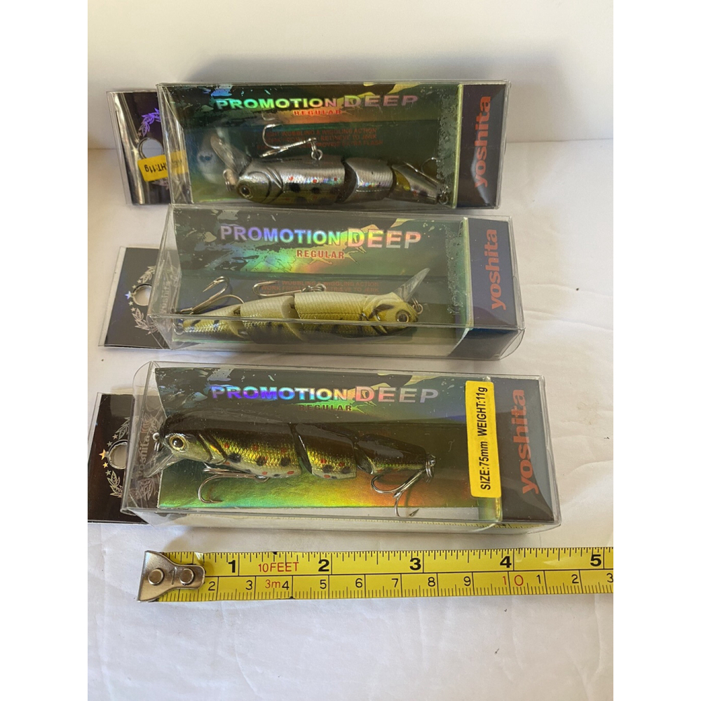 3 PCS Lot 7.5cm/11g Fishing Lure Bass Deep Runner MultiColor Box